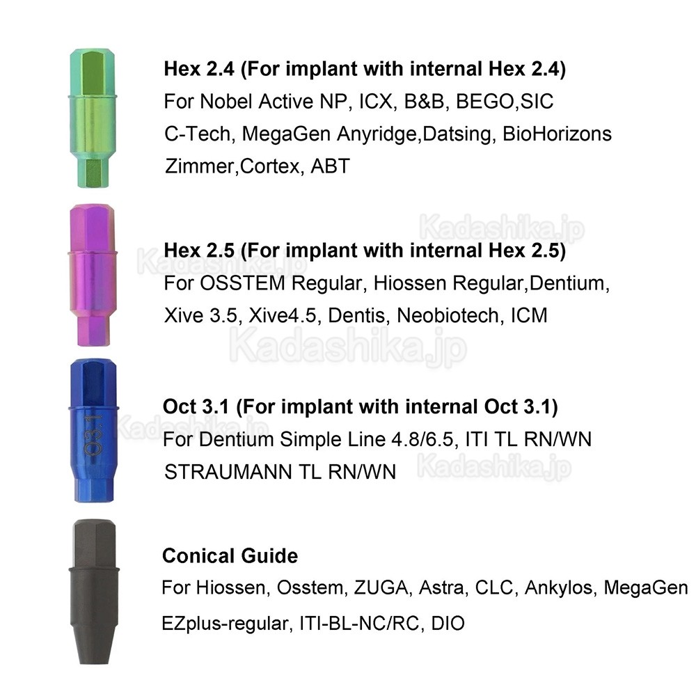 歯科インプラントスクリューリムーバーキット(互換 Neobiotech SR 修復ツール)